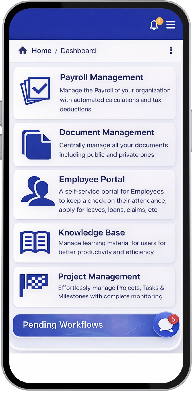 TJ ERP Dashboard Screen